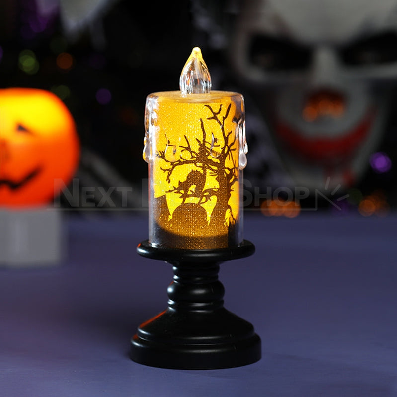 Halloween Light Up Glitter Candle Light