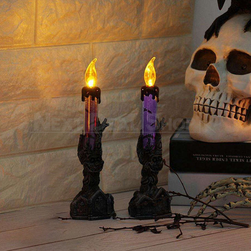 Halloween Lighted Skeleton Hand Candle