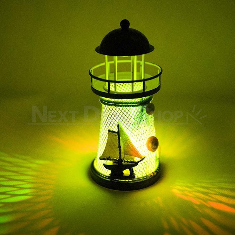 Handmade Sailing Boat Lighthouse Lamp