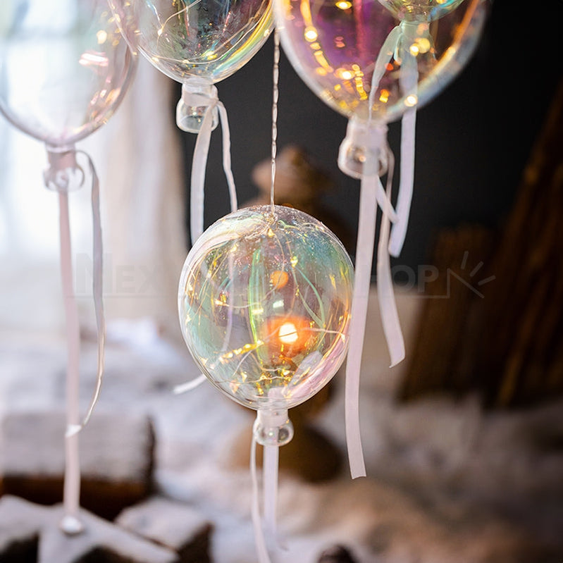 Iridescent Hanging Glass Balloon Light