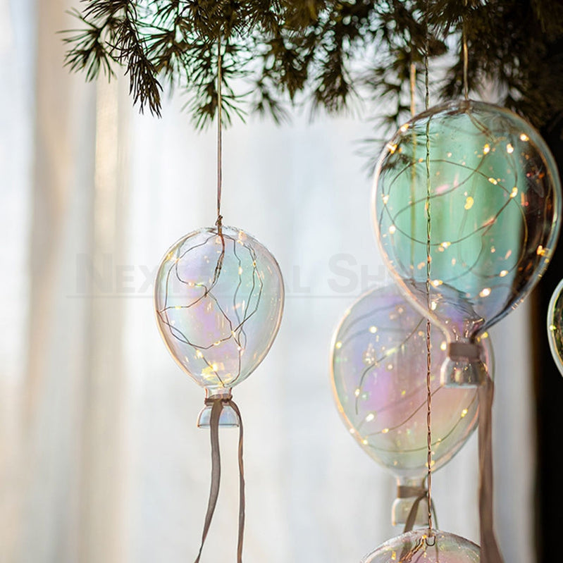 Iridescent Hanging Glass Balloon Light