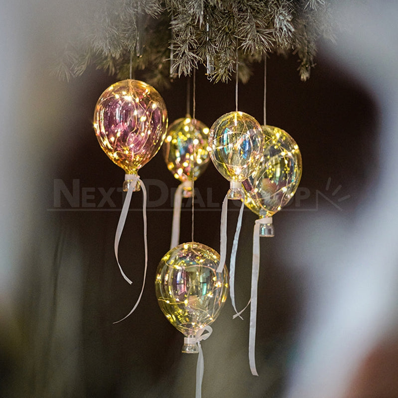 Iridescent Hanging Glass Balloon Light