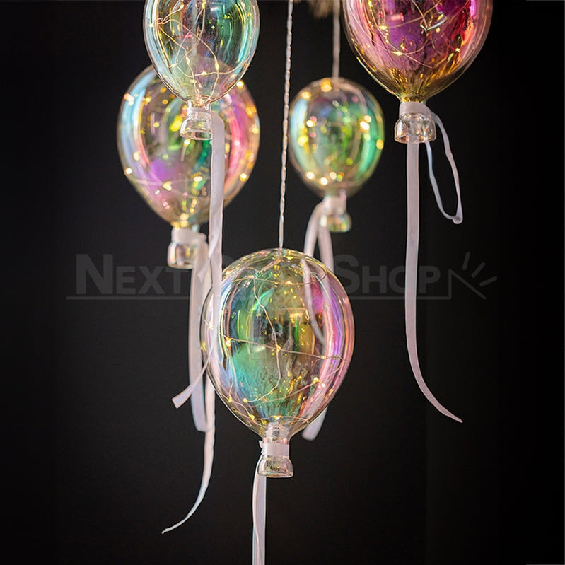 Iridescent Hanging Glass Balloon Light