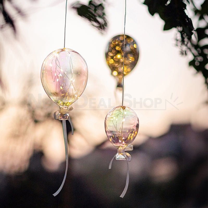 Iridescent Hanging Glass Balloon Light