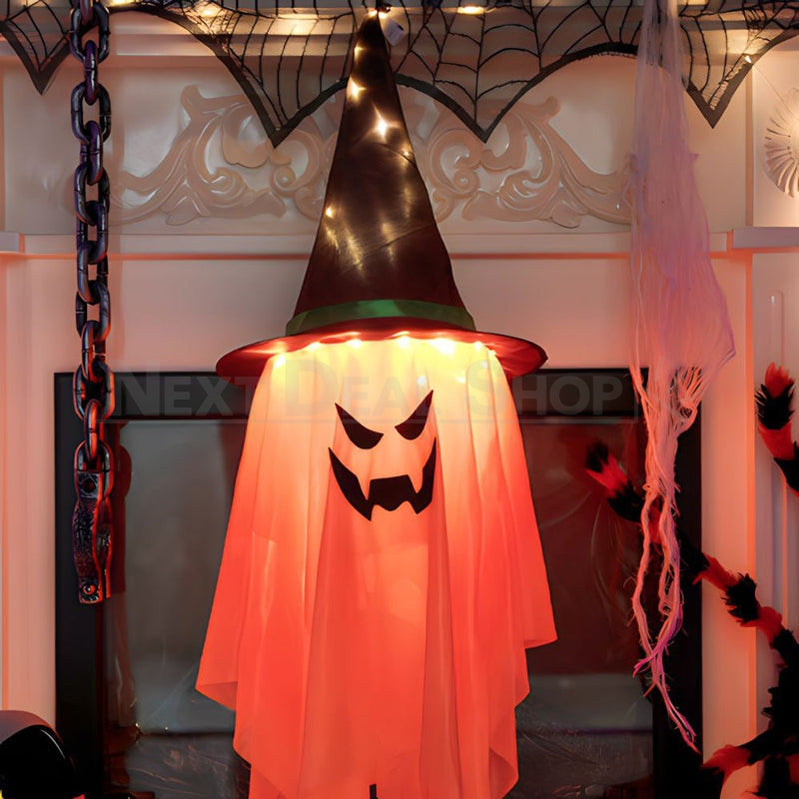 Large Pumpkin Wizard Hat Light