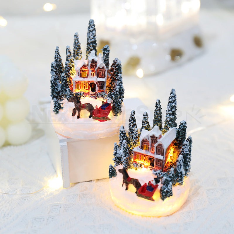 Led Light Up Winter Village House