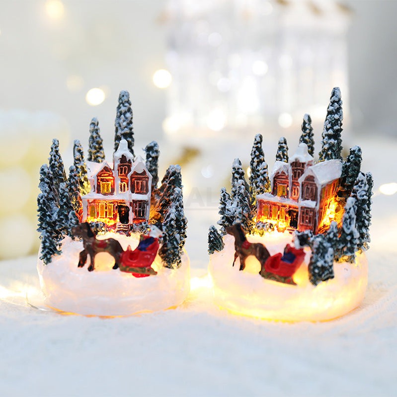 Led Light Up Winter Village House