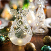 Light Up Glass Angel Ornament