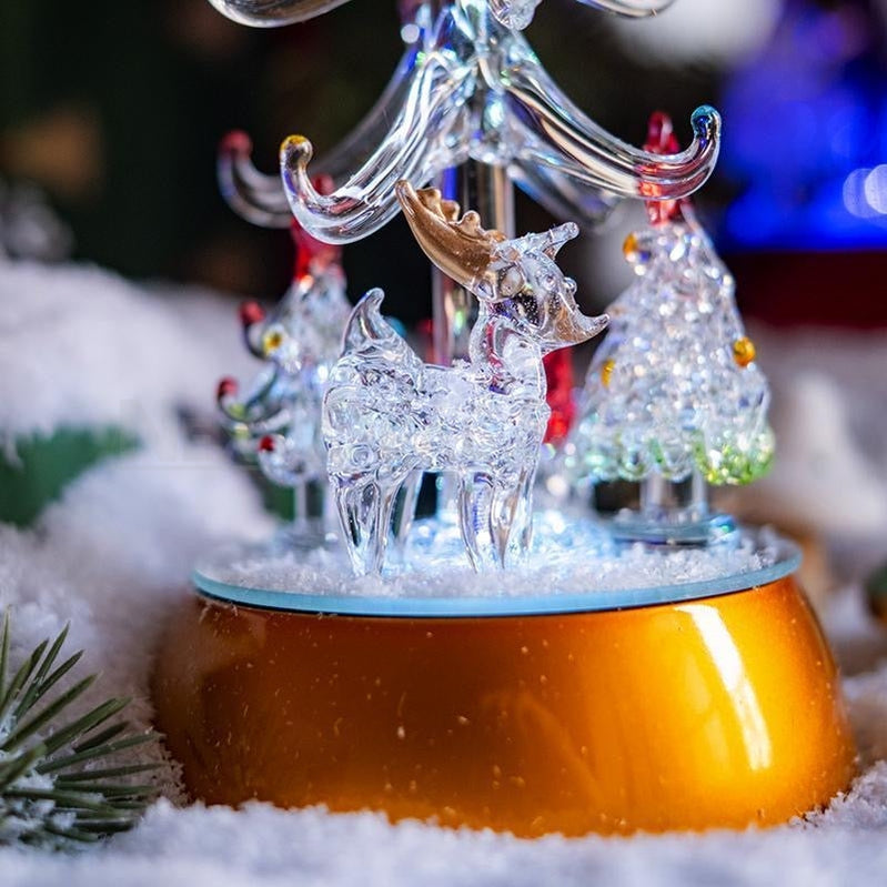 Light Up Glass Christmas Tree