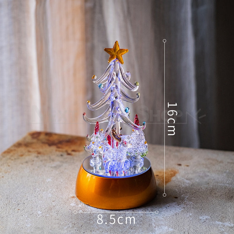 Light Up Glass Christmas Tree