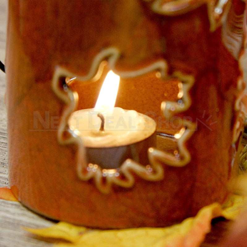 Maple Leaf Ceramic Candle Holder