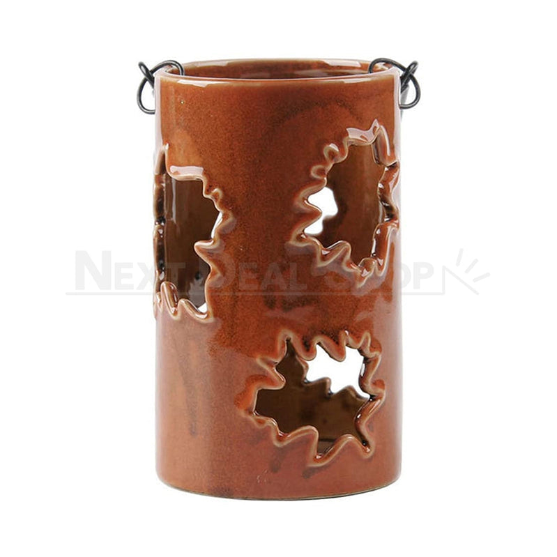 Maple Leaf Ceramic Candle Holder