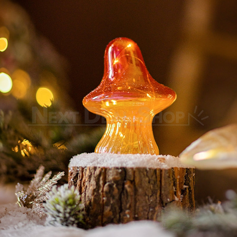 Mushroom LED Glass Lamp