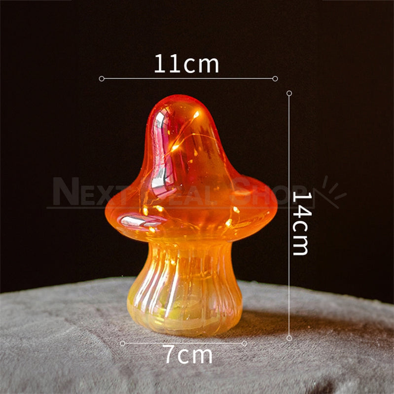 Mushroom LED Glass Lamp