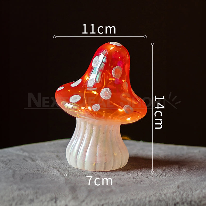 Mushroom LED Glass Lamp