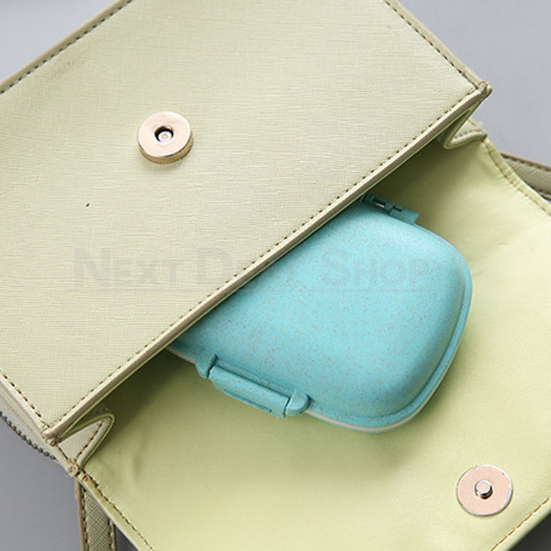 Portable Pill Organizer with 8 Compartments