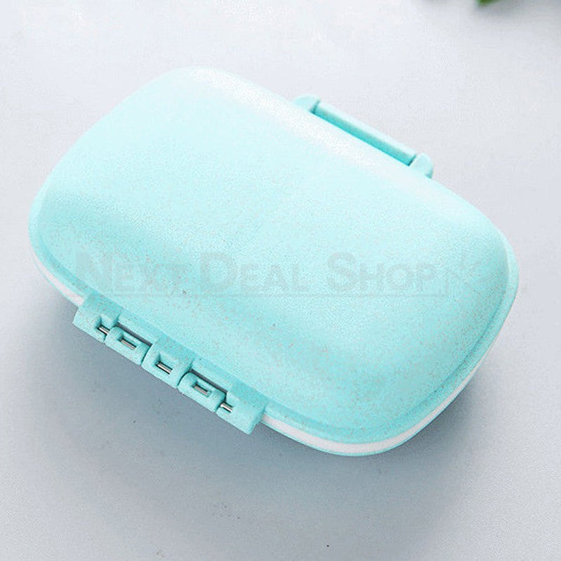 Portable Pill Organizer with 8 Compartments