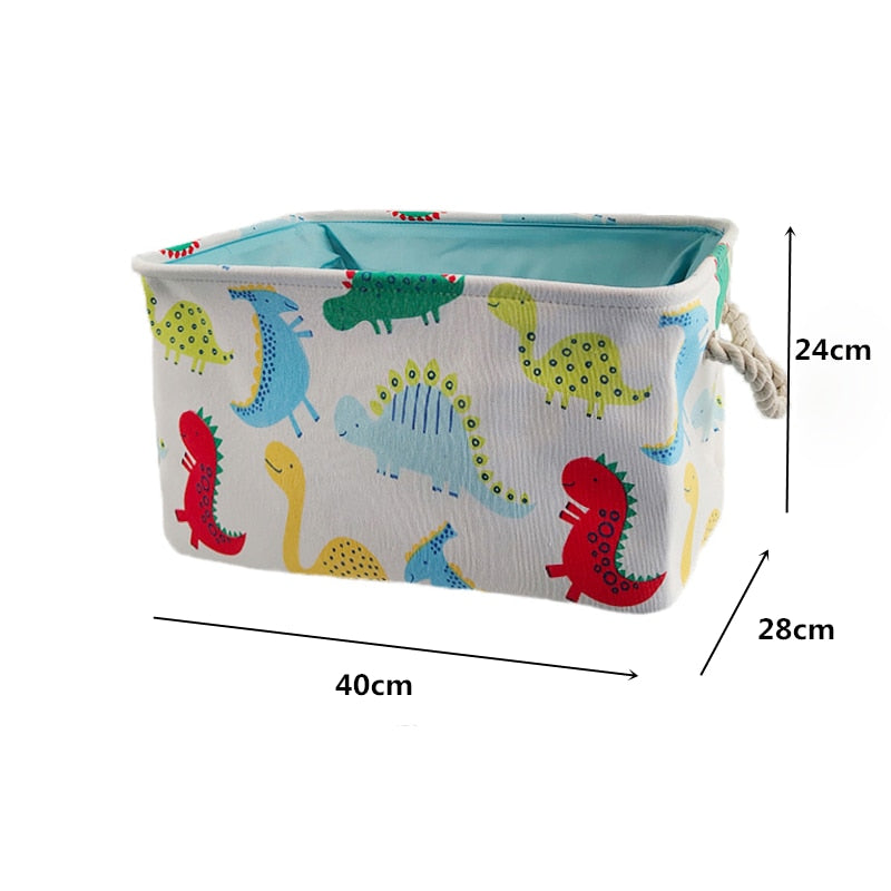 Baby Laundry Basket Cute Dinosaur  Foldable Toy Storage Bucket Picnic Dirty Clothes Basket Box Canvas Organizer Cartoon Animal
