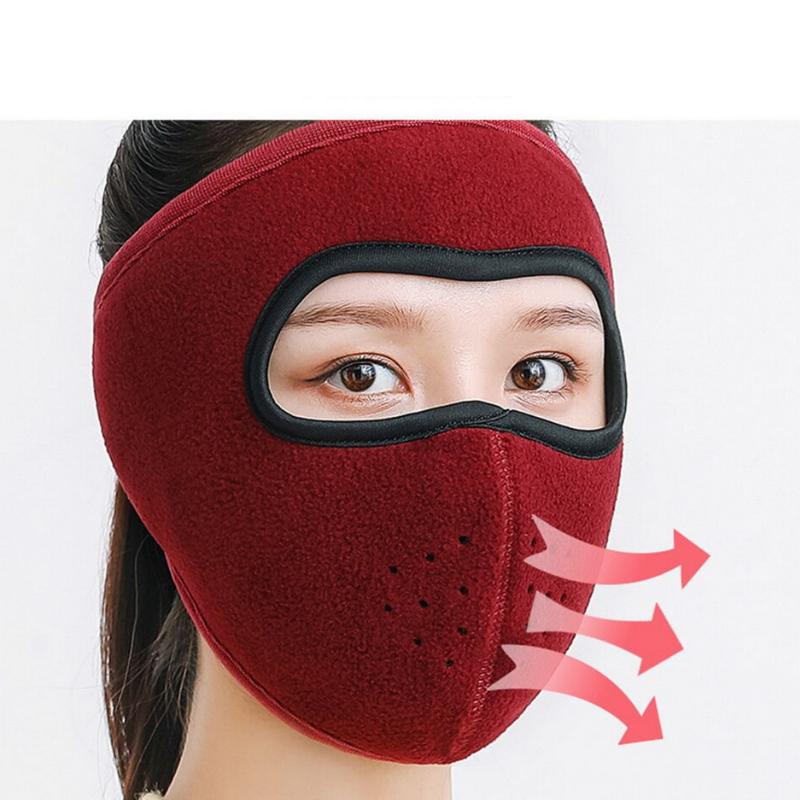 Warm winter mask  windproof, protects your face and ears against storms.