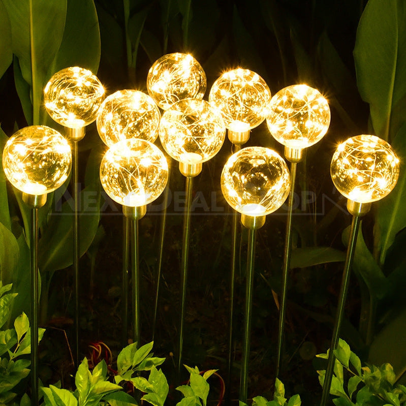 Solar Powered Copper Wire Globe Stake Light