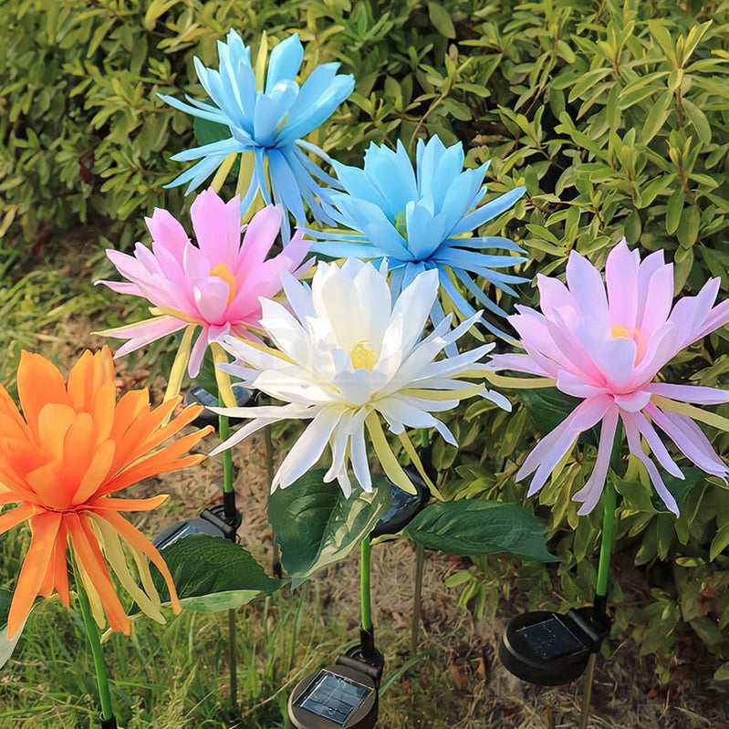 Solar Powered Epiphyllum Flower Stake Light