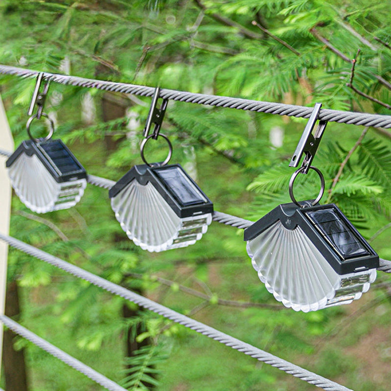 Solar Powered Fan Shaped Light with Clip