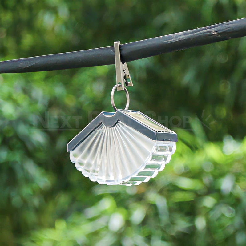 Solar Powered Fan Shaped Light with Clip