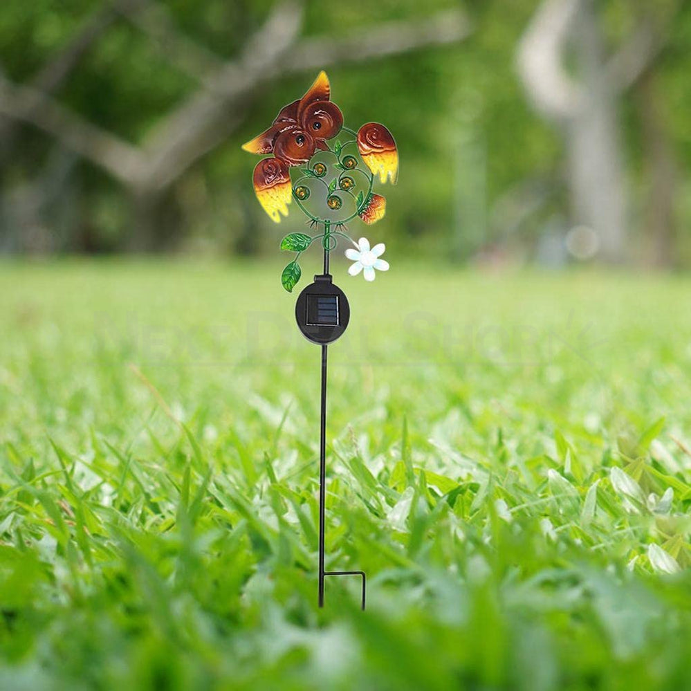 Solar Powered Iron Owl Stake Light