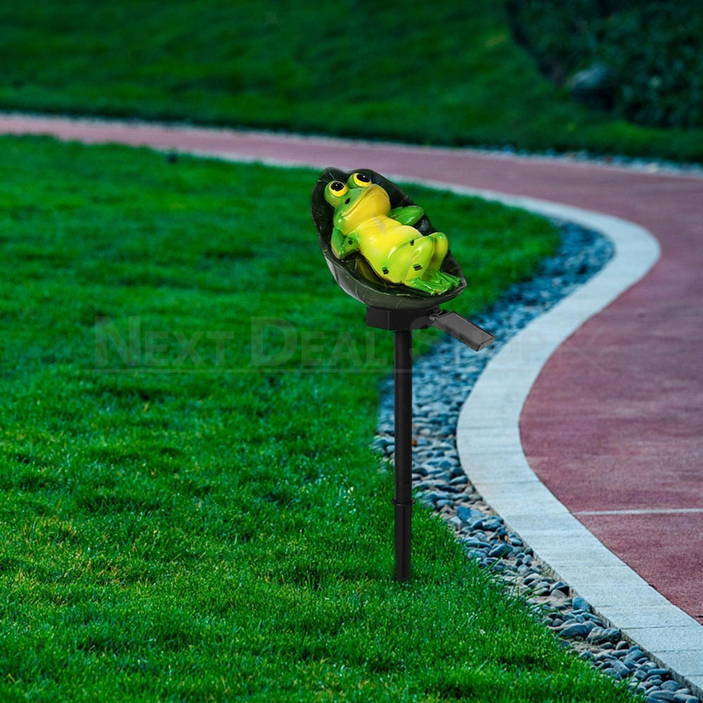 Solar Powered LED Frog Stake Light