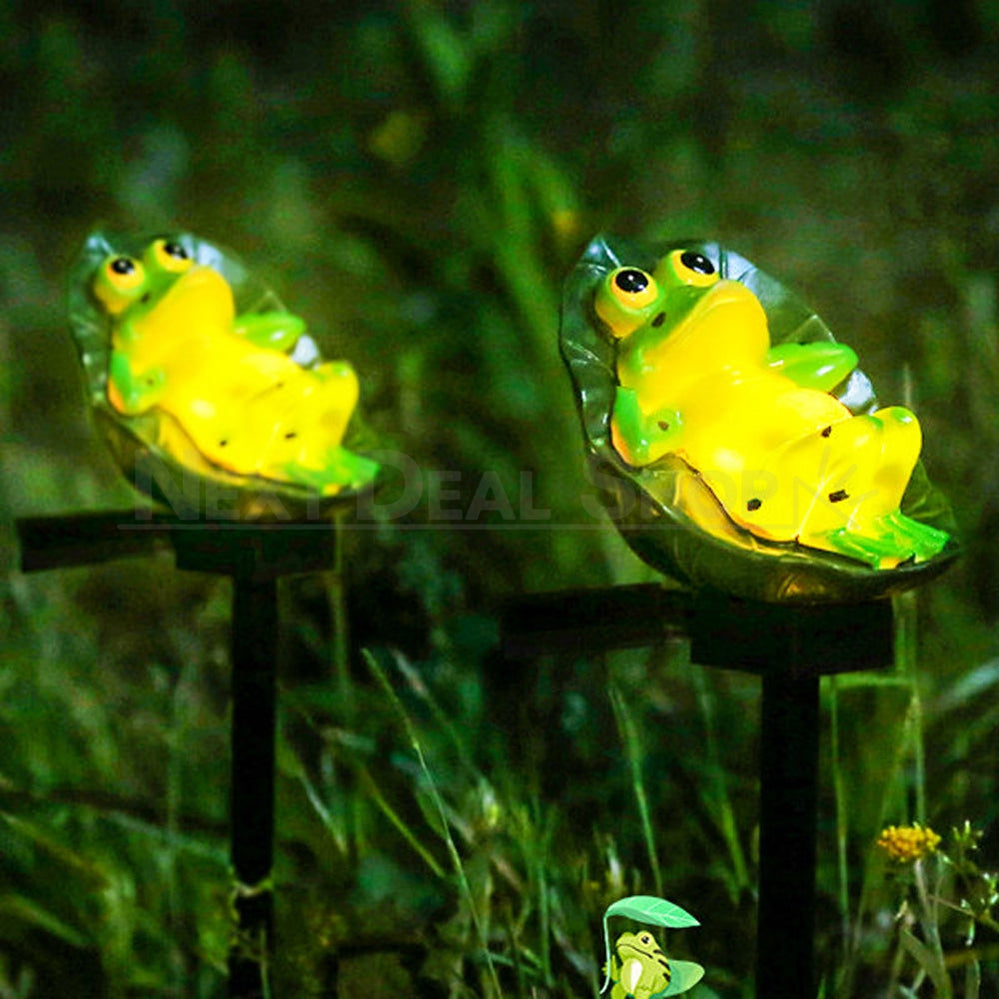 Solar Powered LED Frog Stake Light