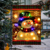 Solar Powered Led Snowman Garden Flag