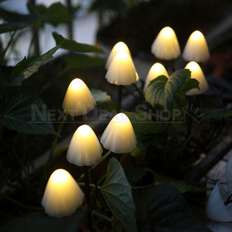 Solar Powered Mushroom Outdoor String Lights