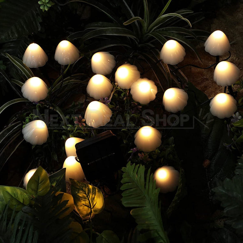 Solar Powered Mushroom Outdoor String Lights