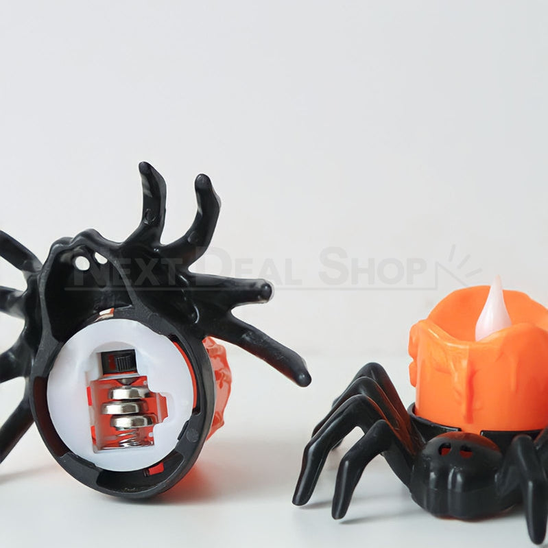 Spooky Halloween Spider Candle Light