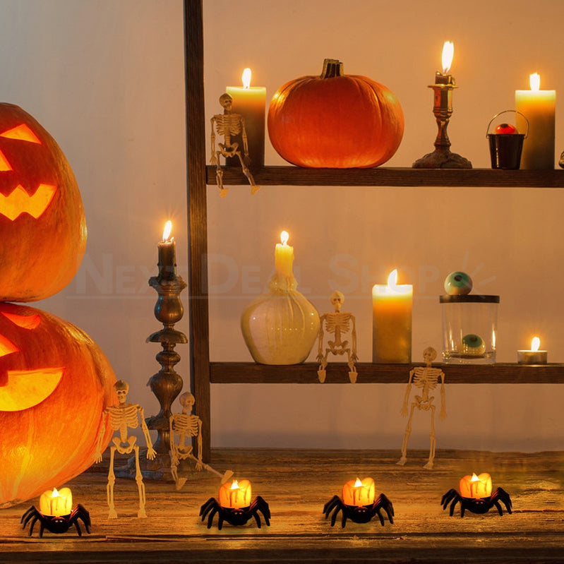 Spooky Halloween Spider Candle Light