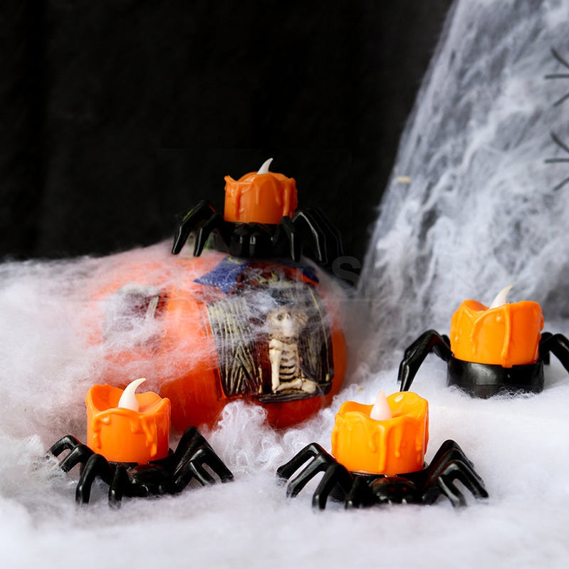 Spooky Halloween Spider Candle Light