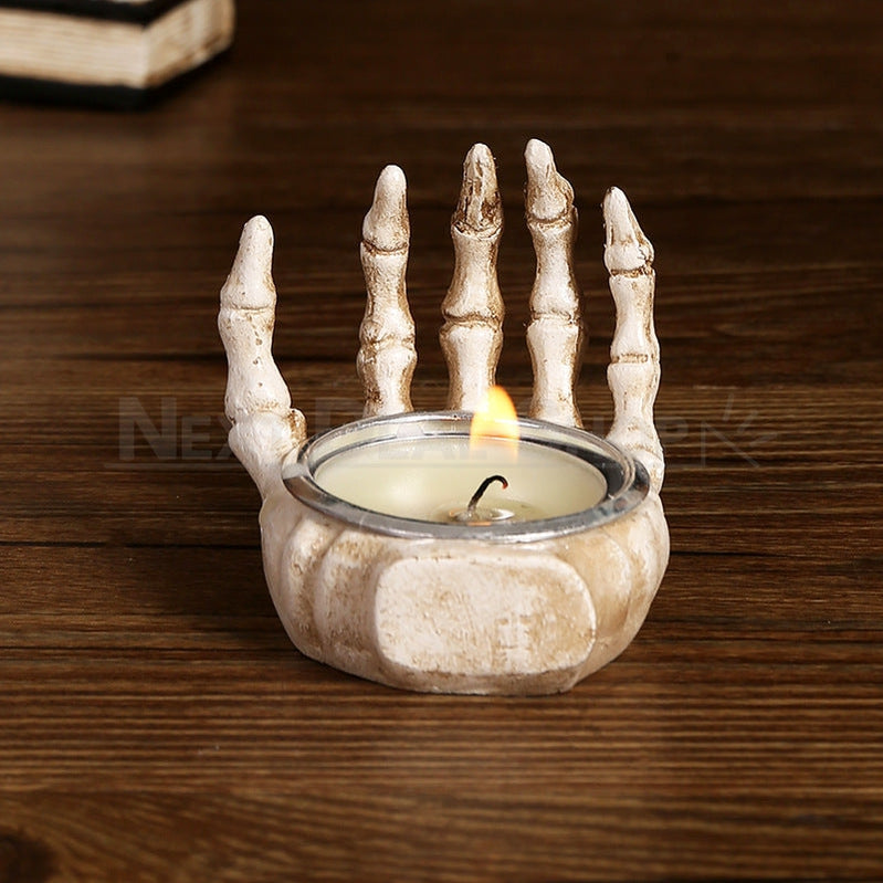 Spooky Skeleton Hand Candle Holder