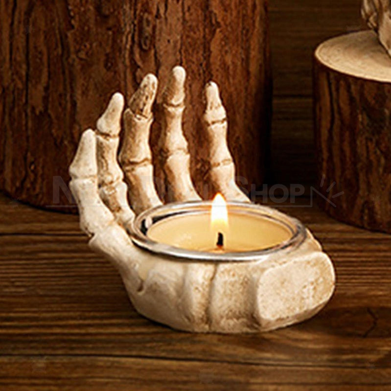 Spooky Skeleton Hand Candle Holder