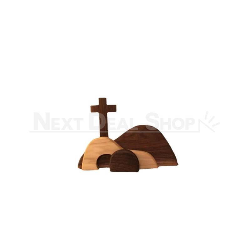 Wooden Cross & Empty Tomb Set