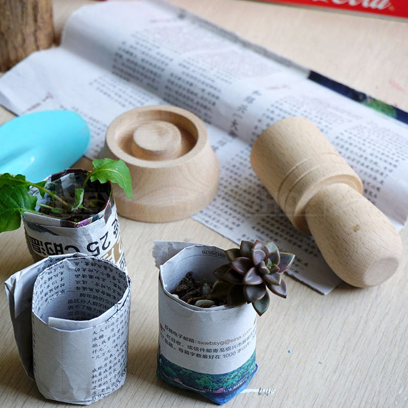 Wooden Seeding Planter Pot Maker