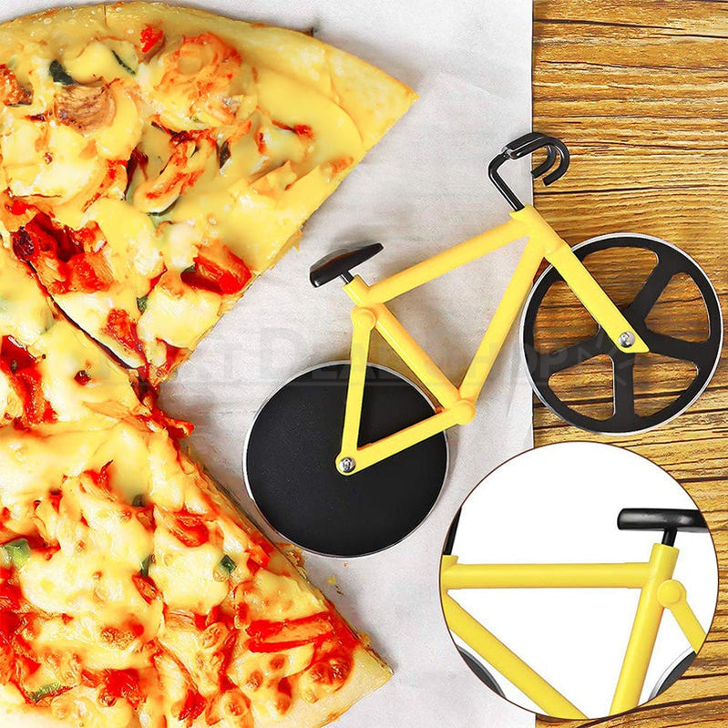 Yellow Bicycle Pizza Rolling Cutter