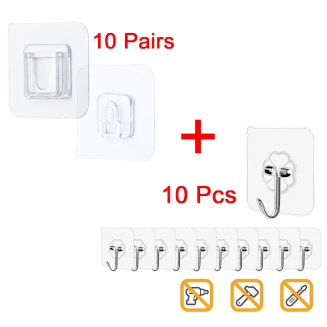 Double-Sided Adhesive Wall Hooks Strong Hanger